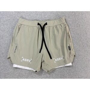 ASRV Terra Lite Compression Lined Athletic Shorts (Men's Small) Tan - 4"